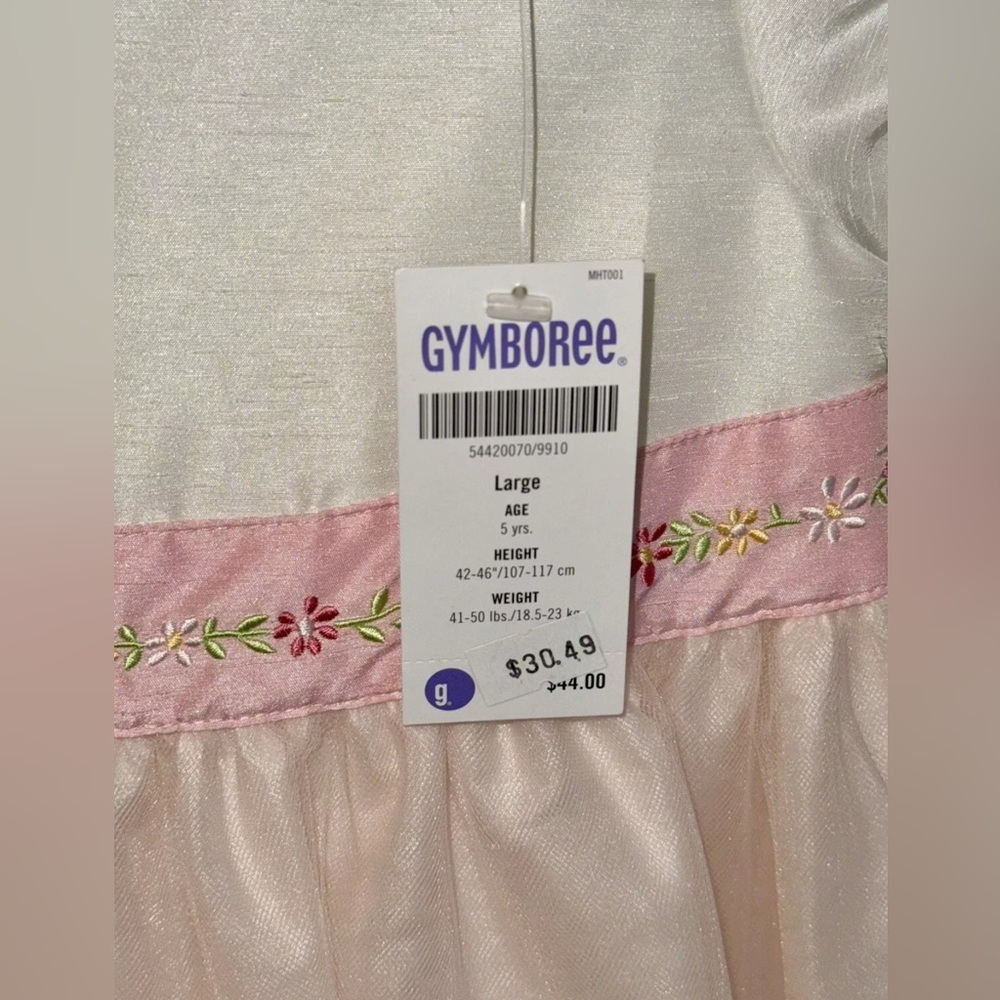 NWT Gymboree VINTAGE 2000 Pink Flowergirl Easter Dress Short Sleeve Tulle Sz 6 - Picture 2 of 12
